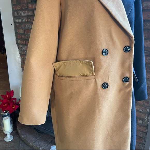 NWT WHO WHAT WEAR Bicolor 2 tone NWT
Double Breasted Black/Tan Coat - Picture 8 of 9